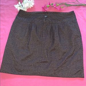 GAP Skirt Brown 8 Chevron Pattern Career Casual Mi